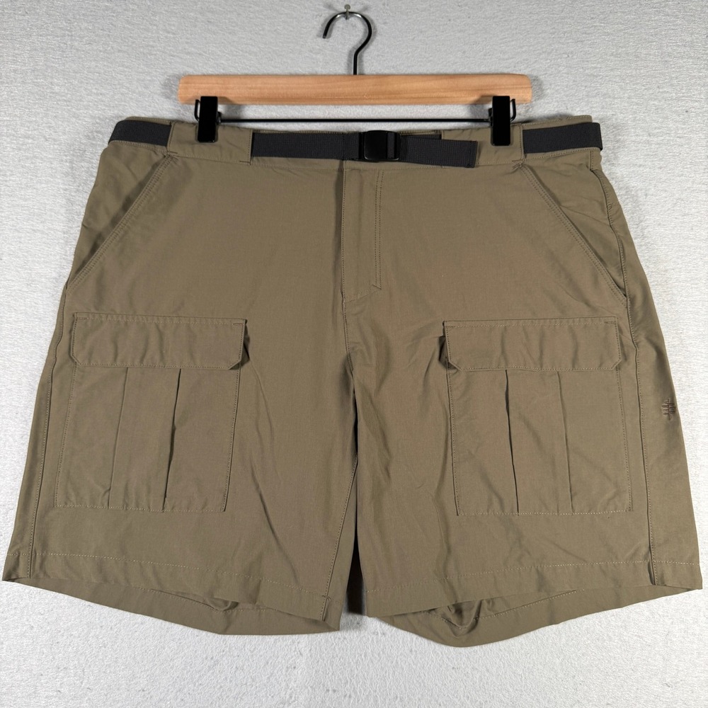 Royal Robbins Backcountry Pro Shorts Mens 36 Brown Hiking Cargo Supplex Nylon